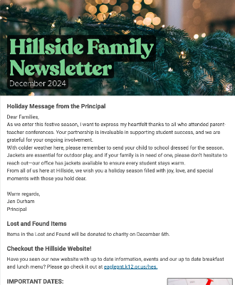  December Family Newsletter